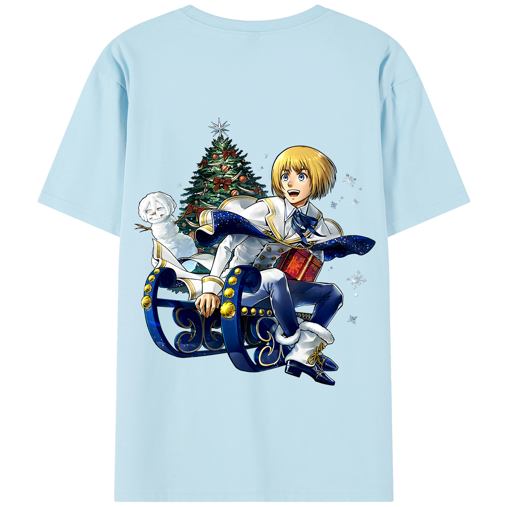 （画像用） 進撃の巨人 アルミン·アルレルト Attack on Titan Armin Arlert 綿100％半袖Tシャツ（背面プリント）